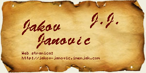 Jakov Janović vizit kartica